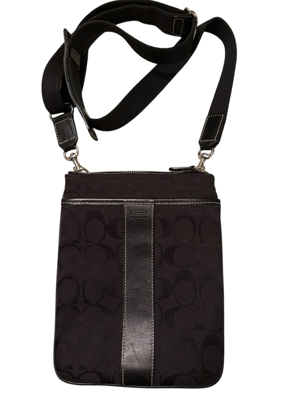 Coach signature jacquard small swingpack crossbody
